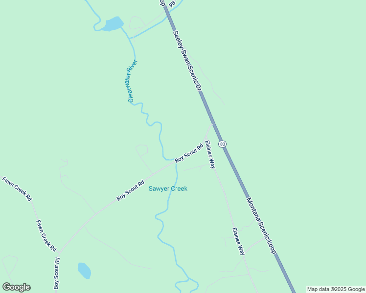 map of restaurants, bars, coffee shops, grocery stores, and more near 11560 Boy Scout Rd in Seeley Lake