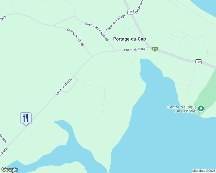 map of restaurants, bars, coffee shops, grocery stores, and more near in Portage-du-Cap