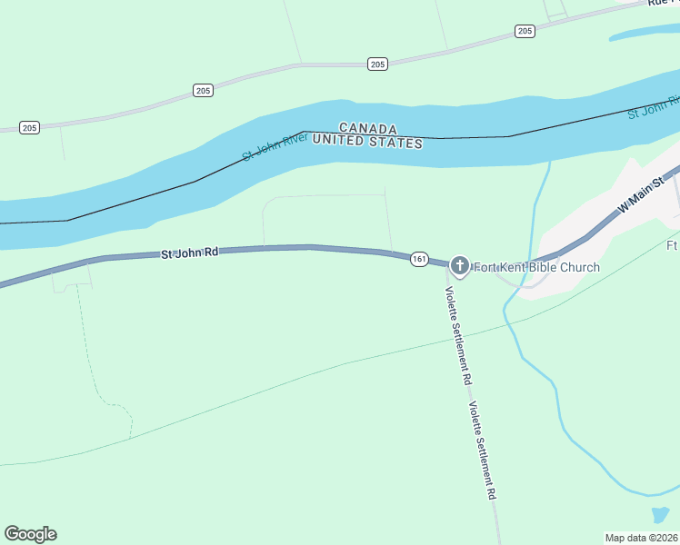 map of restaurants, bars, coffee shops, grocery stores, and more near 60 Saint John Road in Fort Kent