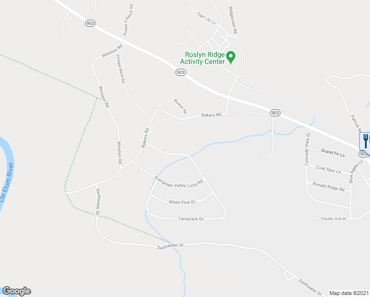 map of restaurants, bars, coffee shops, grocery stores, and more near 251 Evergreen Valley Loop Road in Ronald