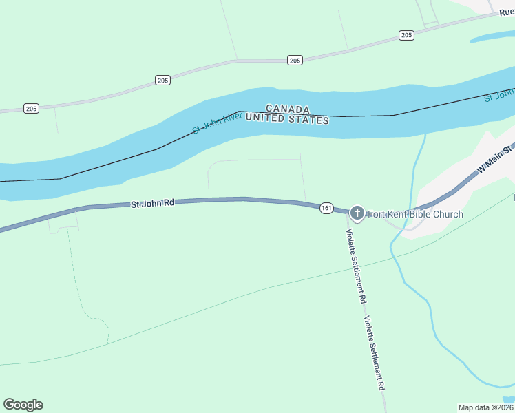 map of restaurants, bars, coffee shops, grocery stores, and more near 60 Saint John Road in Fort Kent