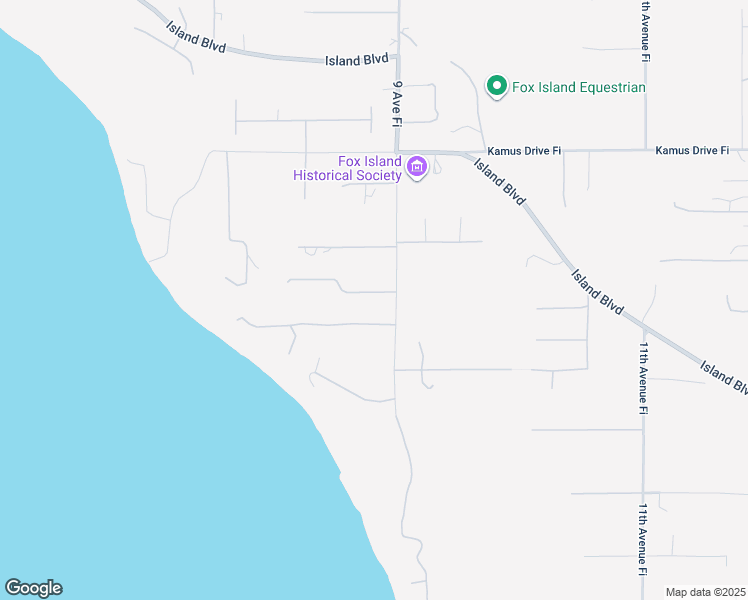 map of restaurants, bars, coffee shops, grocery stores, and more near 856 Kiowa Trail Fi in Fox Island