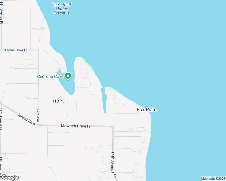 map of restaurants, bars, coffee shops, grocery stores, and more near 1107 14th Avenue Fi in Fox Island