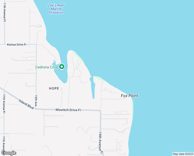 map of restaurants, bars, coffee shops, grocery stores, and more near 1107 14th Avenue Fi in Fox Island