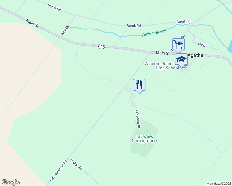 map of restaurants, bars, coffee shops, grocery stores, and more near 8 Flat Mountain Road in Saint Agatha