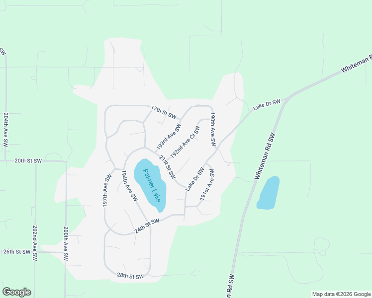 map of restaurants, bars, coffee shops, grocery stores, and more near 1919 191st Avenue Court Southwest in Lakebay