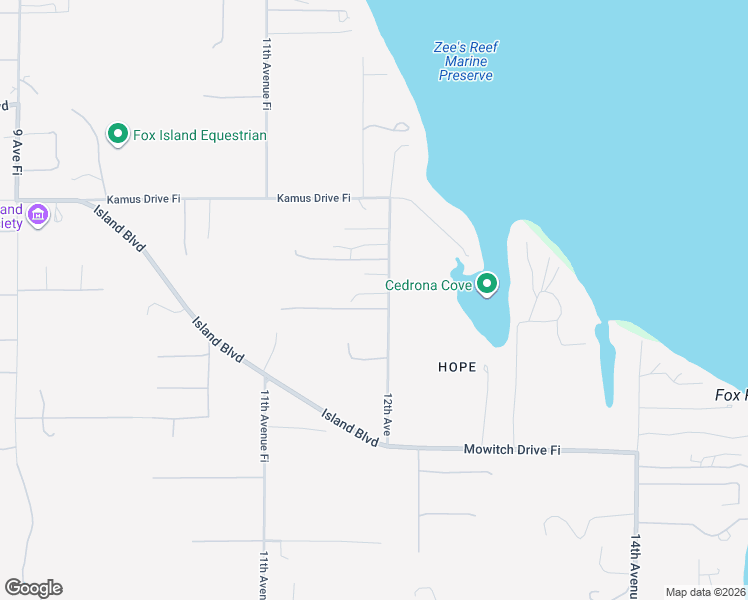 map of restaurants, bars, coffee shops, grocery stores, and more near 1137 Leschi Dr Fi in Fox Island