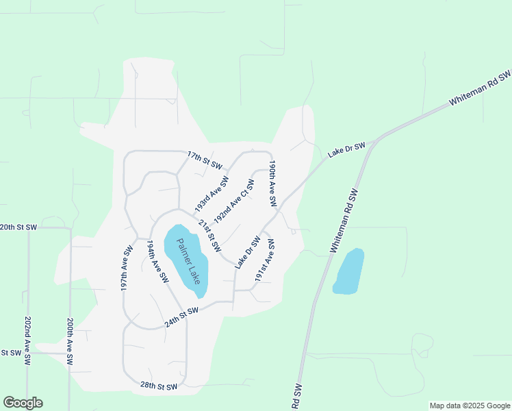 map of restaurants, bars, coffee shops, grocery stores, and more near 1919 191st Avenue Court Southwest in Lakebay