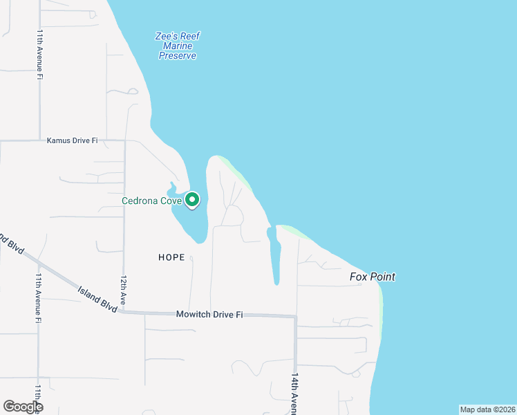 map of restaurants, bars, coffee shops, grocery stores, and more near 1085 13th Lane Fi in Fox Island