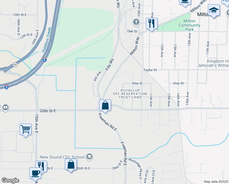 map of restaurants, bars, coffee shops, grocery stores, and more near 2308 7th Avenue in Milton