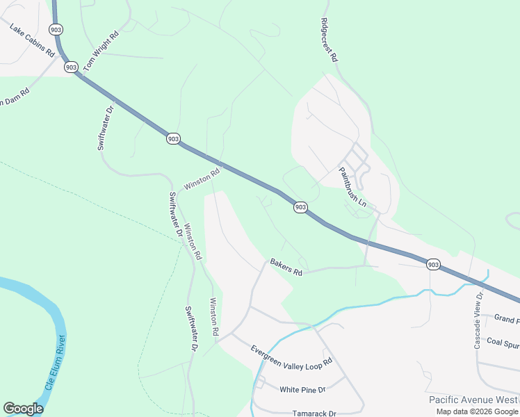 map of restaurants, bars, coffee shops, grocery stores, and more near 9860 Washington 903 in Ronald