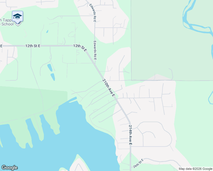 map of restaurants, bars, coffee shops, grocery stores, and more near 1620 210th Avenue East in Bonney Lake