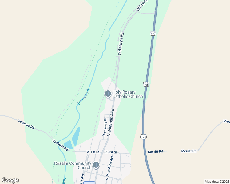 map of restaurants, bars, coffee shops, grocery stores, and more near 534 North Whitman Avenue in Rosalia