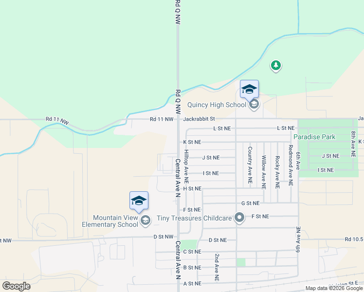 map of restaurants, bars, coffee shops, grocery stores, and more near 111 L Street Northeast in Quincy