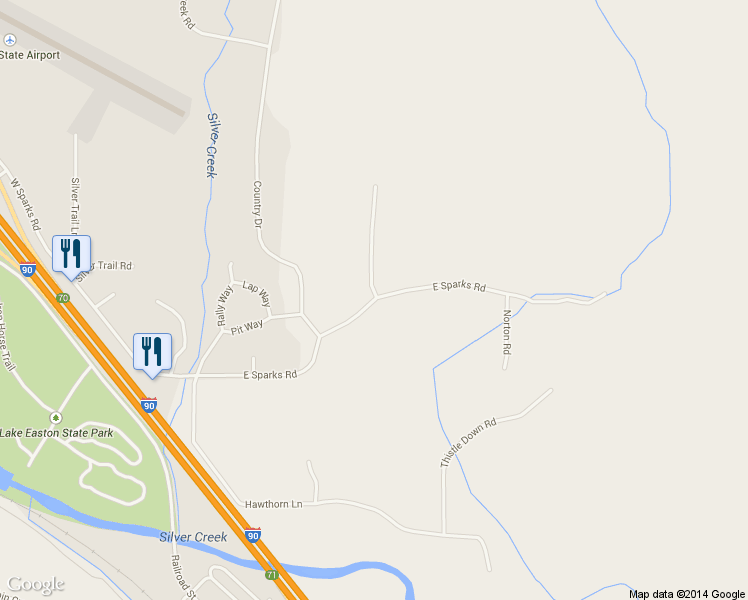 map of restaurants, bars, coffee shops, grocery stores, and more near 4217 East Sparks Road in Easton