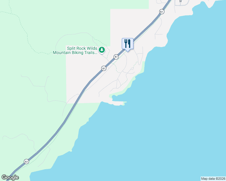 map of restaurants, bars, coffee shops, grocery stores, and more near 4614 Minnesota 61 in Beaver Bay