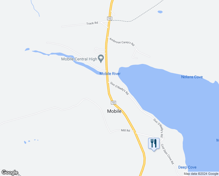 map of restaurants, bars, coffee shops, grocery stores, and more near 1003 Newfoundland and Labrador 10 in Mobile