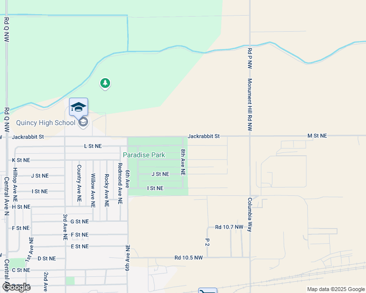 map of restaurants, bars, coffee shops, grocery stores, and more near 747 L Street Northeast in Quincy