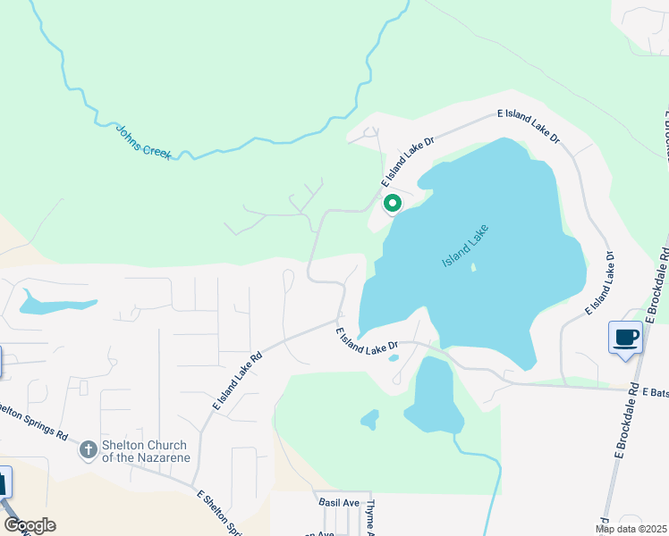 map of restaurants, bars, coffee shops, grocery stores, and more near 782 East Island Lake Drive in Shelton