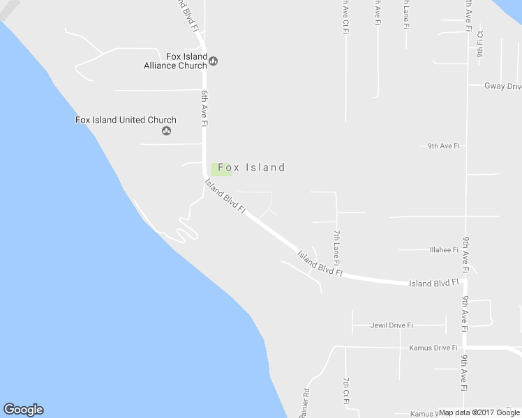 map of restaurants, bars, coffee shops, grocery stores, and more near 814 6th Lane Fi in Fox Island