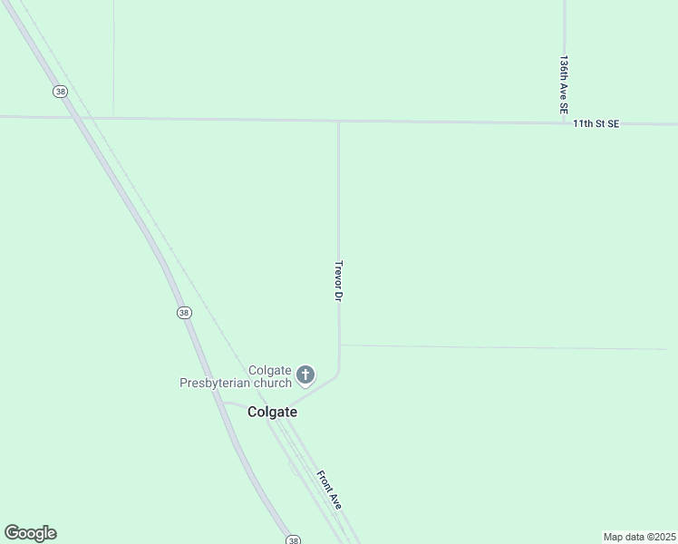 map of restaurants, bars, coffee shops, grocery stores, and more near Trevor Drive in Steele County
