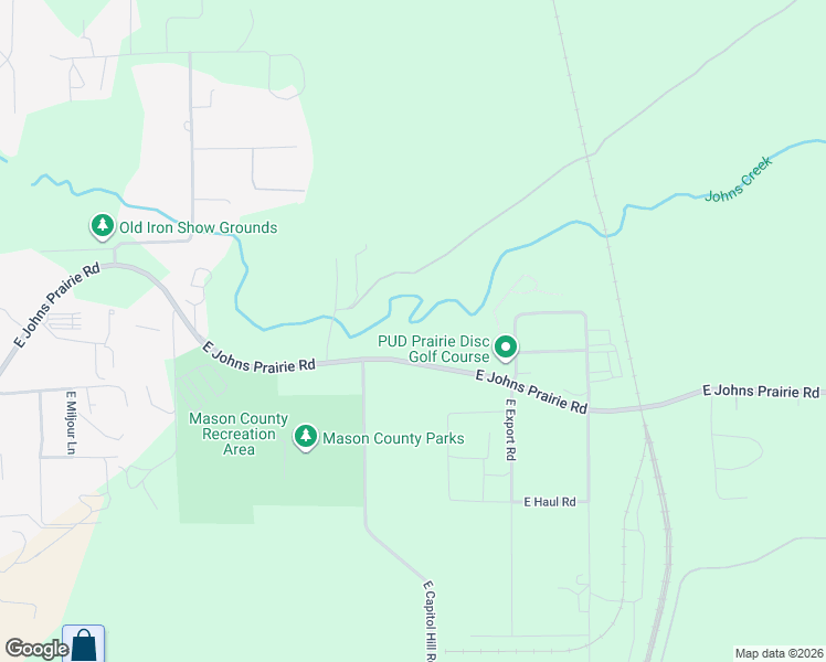 map of restaurants, bars, coffee shops, grocery stores, and more near 2441 East Johns Prairie Road in Shelton