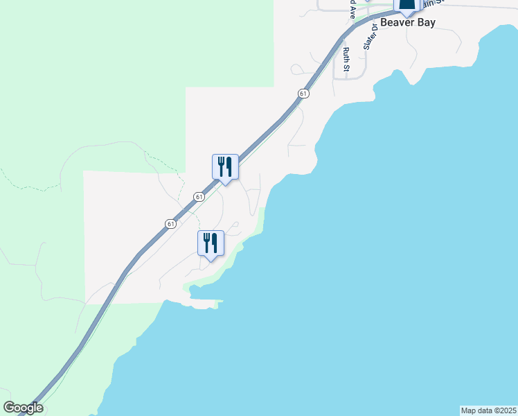 map of restaurants, bars, coffee shops, grocery stores, and more near 608 Windsong Drive in Beaver Bay