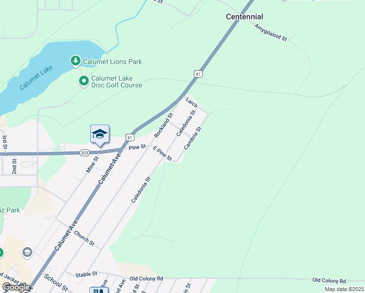 map of restaurants, bars, coffee shops, grocery stores, and more near 846-872 Cambria Street in Calumet Township