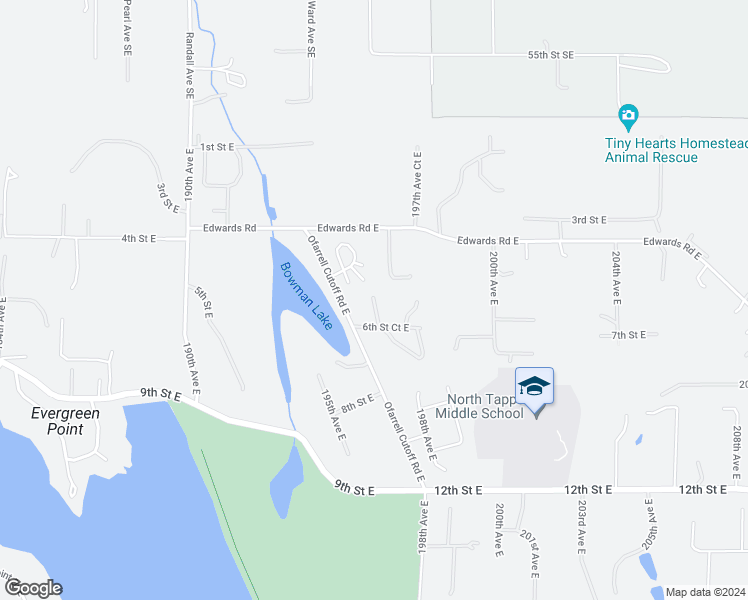 map of restaurants, bars, coffee shops, grocery stores, and more near 412 196th Avenue Court East in Bonney Lake