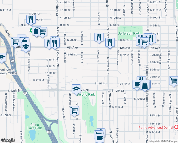 map of restaurants, bars, coffee shops, grocery stores, and more near 4532 South 9th Street in Tacoma