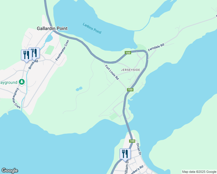 map of restaurants, bars, coffee shops, grocery stores, and more near Old Castle Hill Road in Freshwater