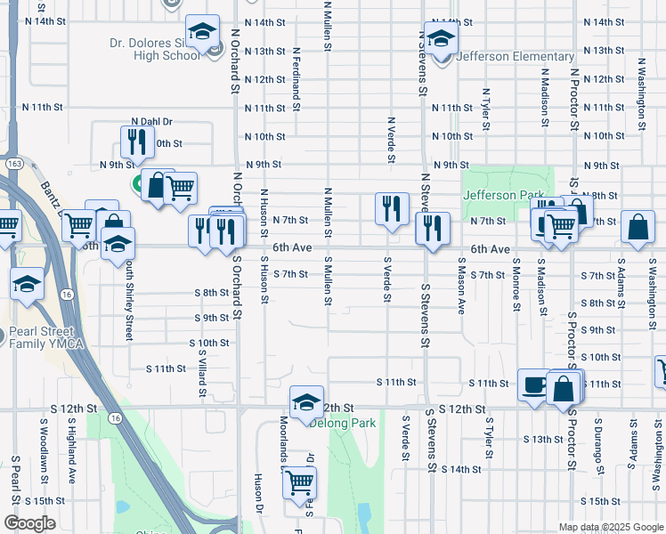 map of restaurants, bars, coffee shops, grocery stores, and more near 4551 South 7th Street in Tacoma
