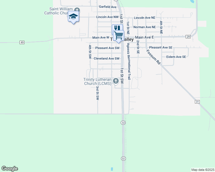 map of restaurants, bars, coffee shops, grocery stores, and more near 201 Memorial Drive in Twin Valley