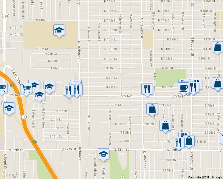 map of restaurants, bars, coffee shops, grocery stores, and more near 619 North Mullen Street in Tacoma