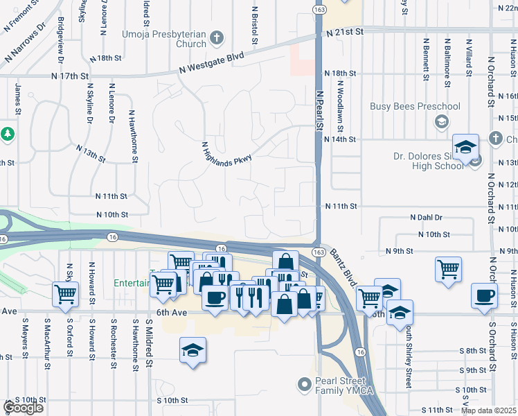 map of restaurants, bars, coffee shops, grocery stores, and more near 926 North Pearl Street in Tacoma
