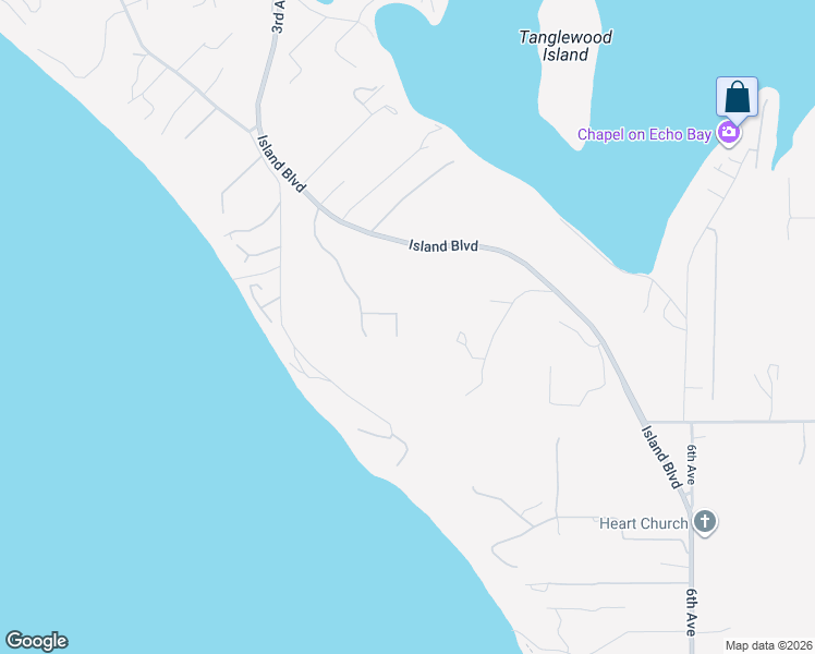 map of restaurants, bars, coffee shops, grocery stores, and more near 548 3rd Lane in Fox Island