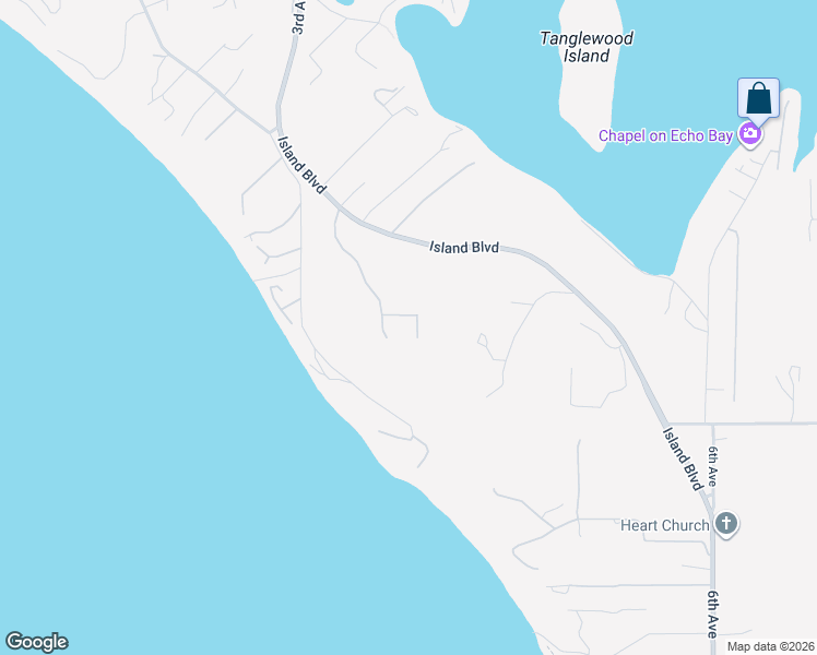map of restaurants, bars, coffee shops, grocery stores, and more near 548 3rd Lane in Fox Island