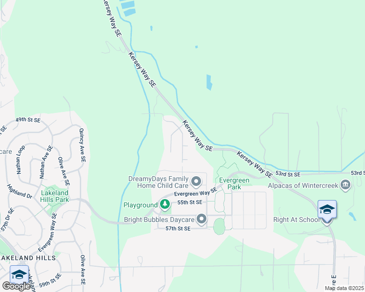 map of restaurants, bars, coffee shops, grocery stores, and more near Wesley Avenue Southeast in Auburn