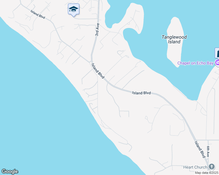 map of restaurants, bars, coffee shops, grocery stores, and more near 331 Island Boulevard Fi in Fox Island