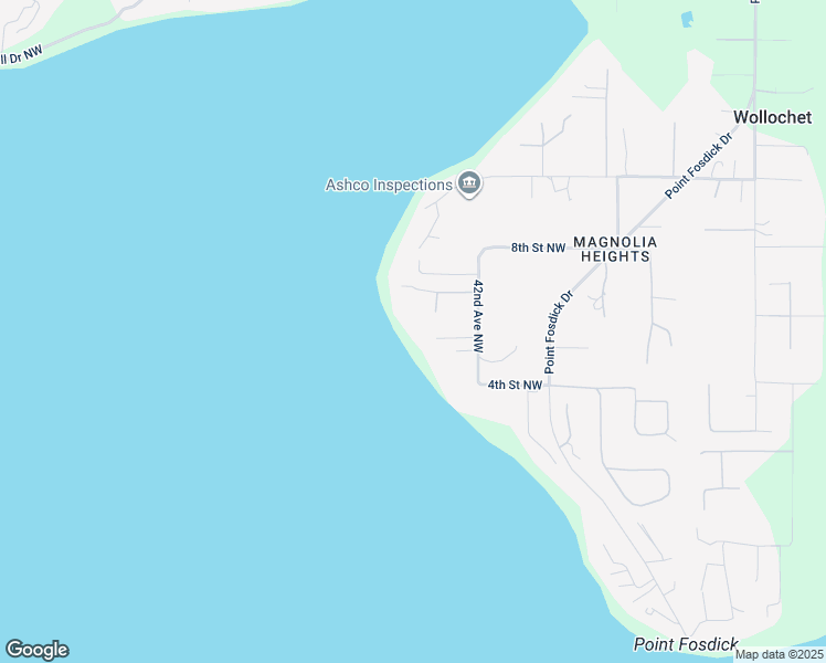map of restaurants, bars, coffee shops, grocery stores, and more near 520 43rd Avenue Northwest in Gig Harbor