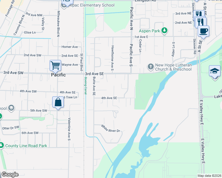 map of restaurants, bars, coffee shops, grocery stores, and more near 309 Dereks Place in Pacific