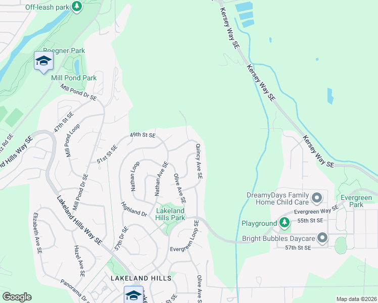 map of restaurants, bars, coffee shops, grocery stores, and more near 5107 Perry Drive Southeast in Auburn