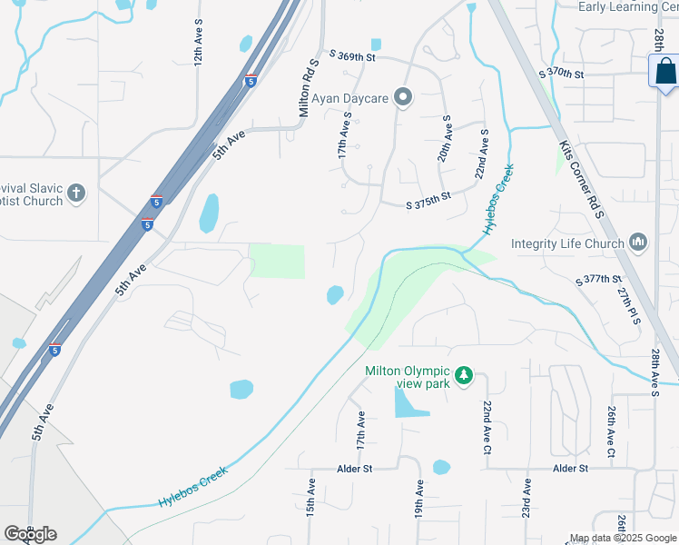 map of restaurants, bars, coffee shops, grocery stores, and more near 37628 17th Place South in Federal Way