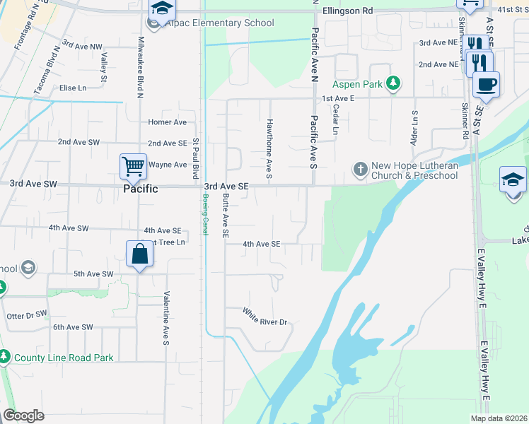 map of restaurants, bars, coffee shops, grocery stores, and more near 309 Dereks Place in Pacific
