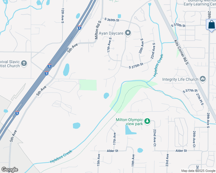 map of restaurants, bars, coffee shops, grocery stores, and more near 37628 17th Place South in Federal Way
