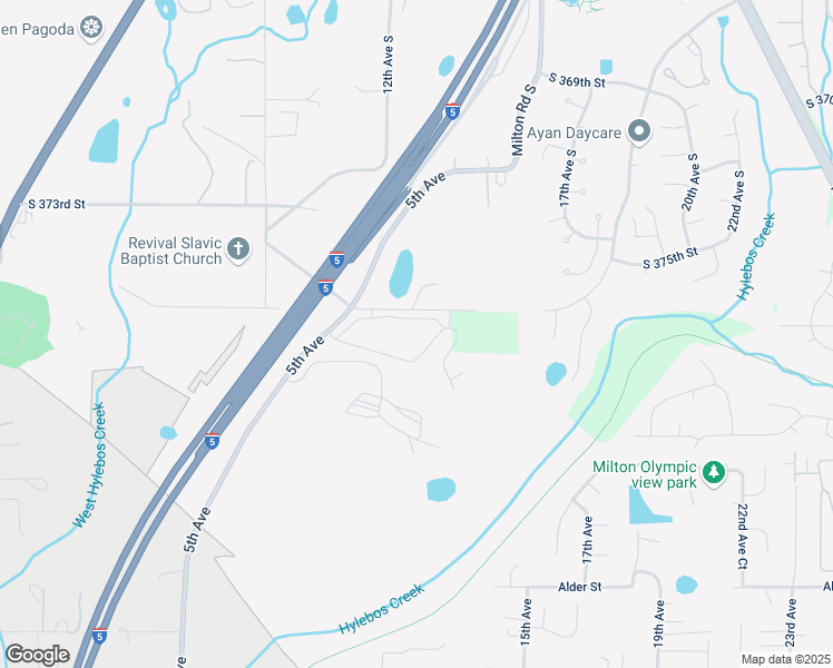 map of restaurants, bars, coffee shops, grocery stores, and more near 1111 South 376th Street in Milton