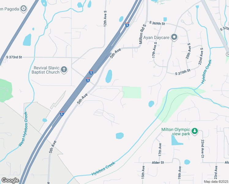 map of restaurants, bars, coffee shops, grocery stores, and more near 1111 South 376th Street in Milton