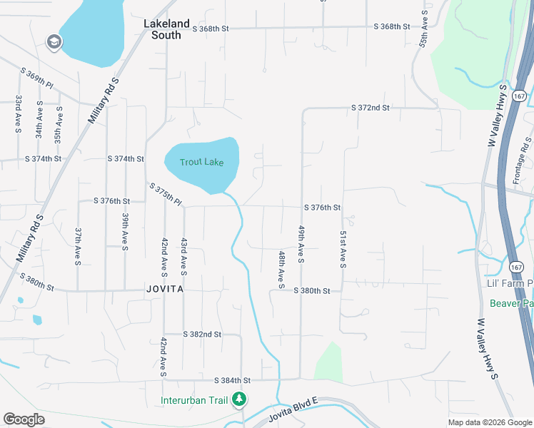 map of restaurants, bars, coffee shops, grocery stores, and more near 37703 48th Avenue South in Auburn