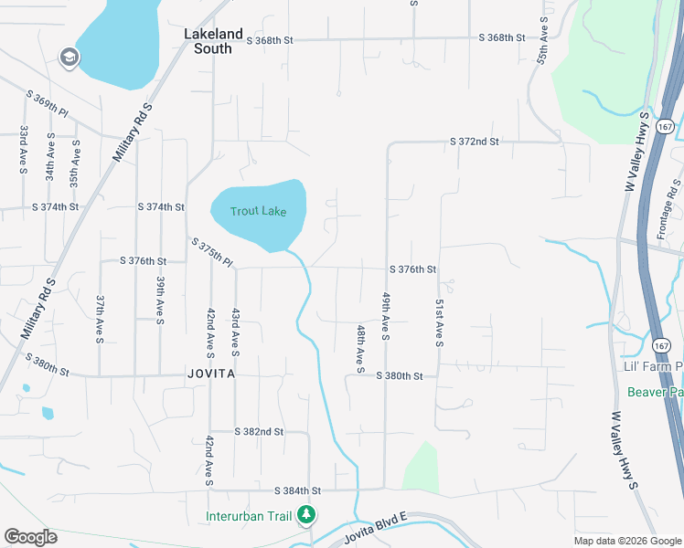 map of restaurants, bars, coffee shops, grocery stores, and more near 37703 48th Avenue South in Auburn