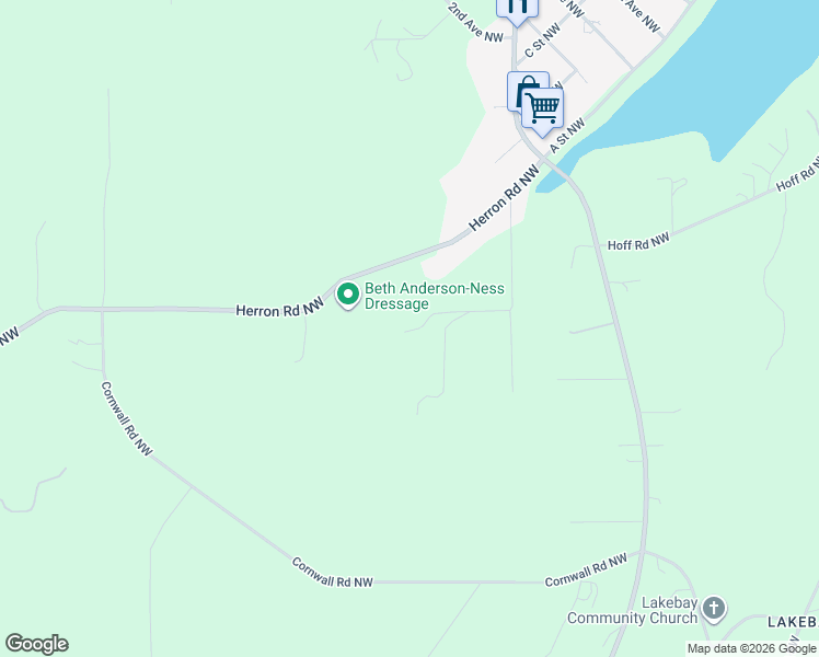 map of restaurants, bars, coffee shops, grocery stores, and more near 17714 Herron Road Northwest in Lakebay